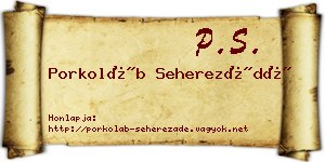 Porkoláb Seherezádé névjegykártya